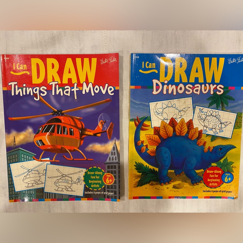 2  - I can DRAW books - things that move & dinosaurs 
Art / coloring / drawing
